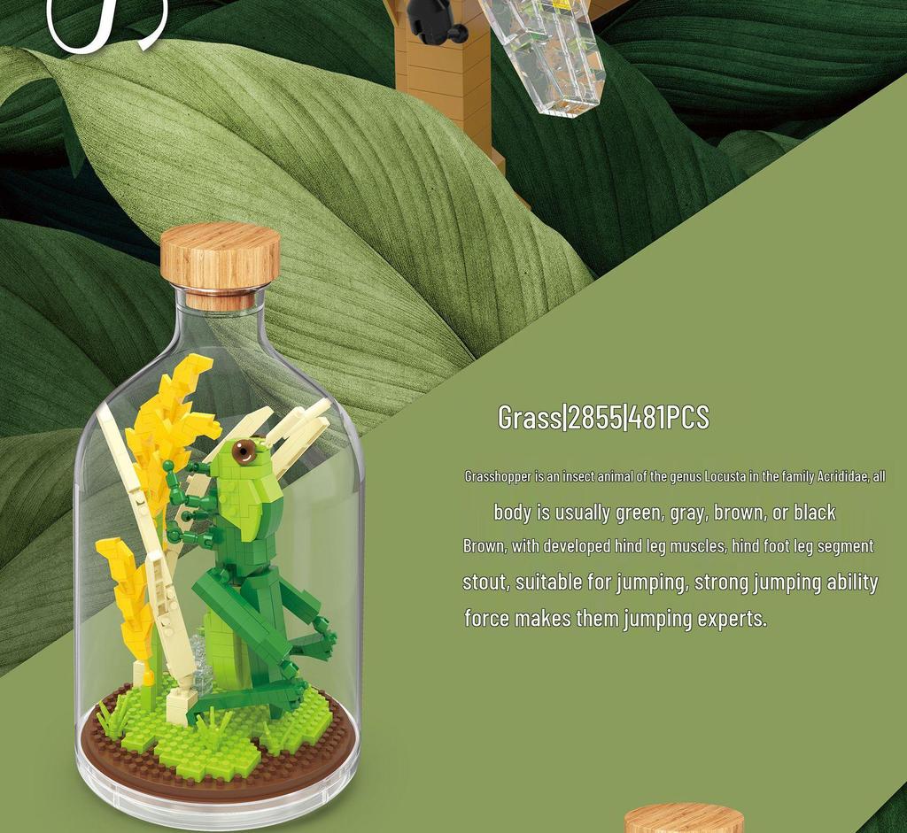 Zhiying Building Block Set: Panda, Insects, Birds, Sea Creatures, Octopus, and Eagle Figurines.