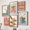 Scandinavian Minimalist Wall Art Colorful Anemone Shapes Abstract HD Canvas Poster Print Home Bedroom Living Room Decoration