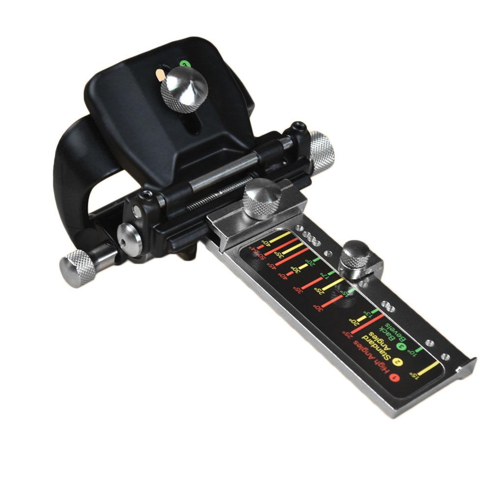 Sharpening Honing Guide Tool for Wood For Chisels and Planes Adjustable Angle with Secure Lock and Roller Base
