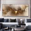 Abstract Oil Painting Gray Yellow Cloud Mural for Living Room Decoration Canvas Modern Art Poster and Print No Frame