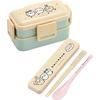 Skater Chopstick Spoon Combination Set 18cm Antibacterial Treated Lunch Box for Adults Comes with Silicone Cushion and Doesn't Make a Sound Made in Ja