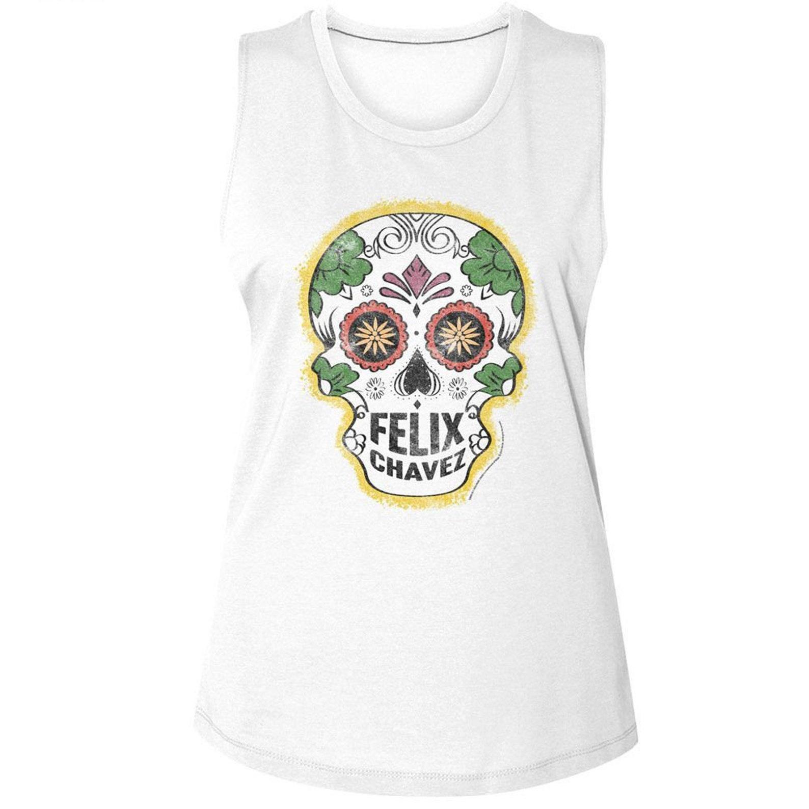 Rocky Felix Chavez Skull White Women s Muscle Tank Top M