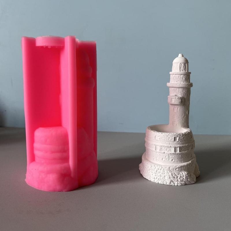 Lighthouse Cup Molds Flower Pots Silicone Mould Handmade Epoxy Resin Molds Plasters Molds for Home Decorations