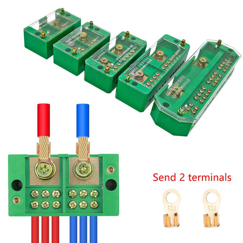 Single Phase 2-in 4 / 6 / 8 / 12 Outgoing Terminal Box Household Distribution Box Junction Box Terminal Block 220 V
