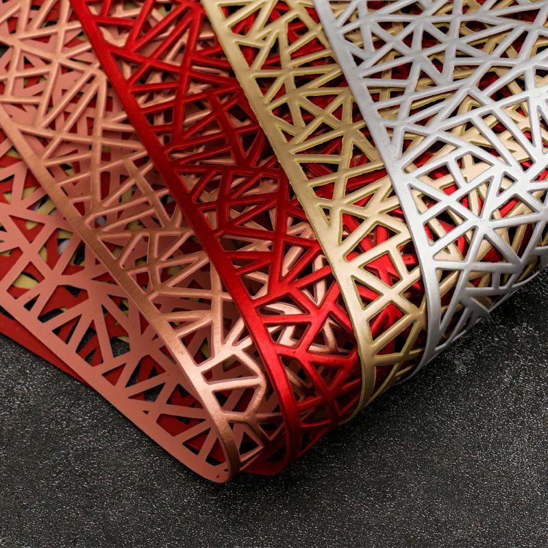 Table Mat Heat-resistant and Heat-resistant Home Decoration Mat Dining Table Bowl Mat Cup Mat Rectangular PVC