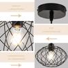 Lampe suspendue - NETTLIFE - E27 - Noir - Métal - Diam.25cm Hauteur18cm