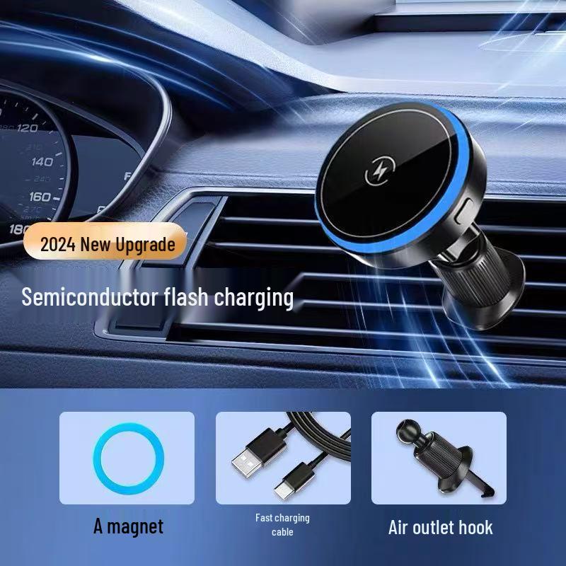 New Car Vent Mount: Qi 2.2 Wireless Charger, Phone Cooler, Magnetic 25W Fast Charging Holder