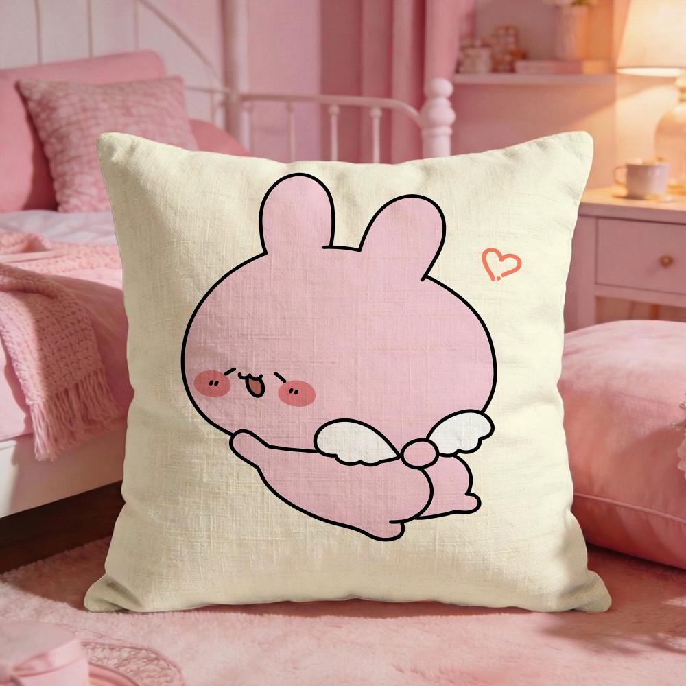 Asamimichaan AAsleeps Cute Cushion Cover Premium Comfort Reversible Pillow Cove Two In One Design For Any Room  Car Interior