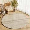 Modern Style Bedroom Decor Round Carpet Minimalist Line Carpets for Living Room Washable Lounge Soft Carpet Anti-slip Study Rug