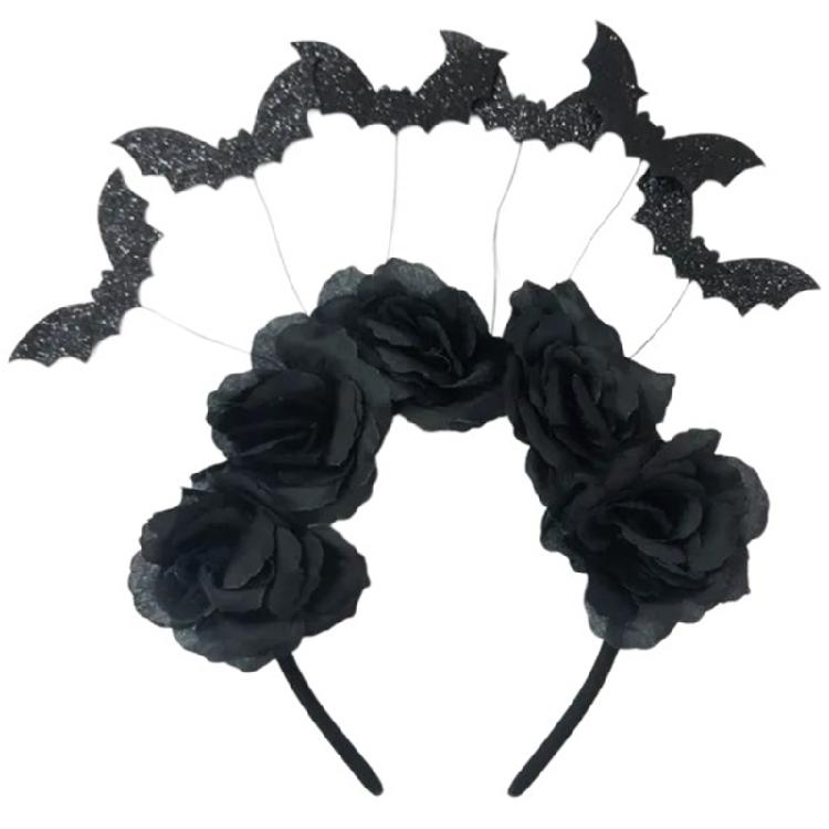 Eye Catching Bat Headband With Fabric Fashionable Headwear For Halloween Celebrations And Cosplay Event