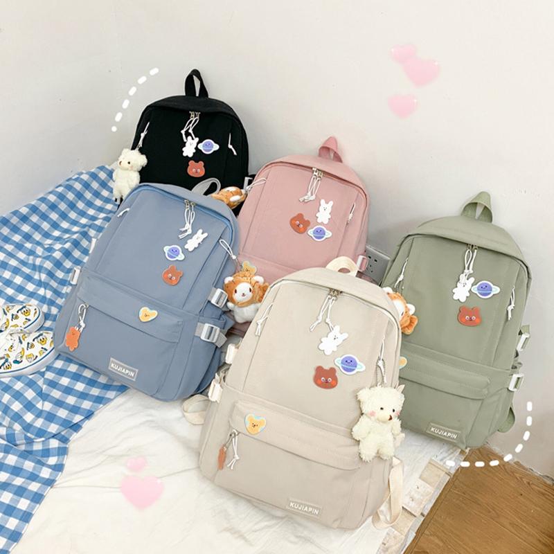 Rucksack Leichtgewicht Mädchen Große Kapazität Süßer Lässiger Rucksack Grundschule Reise Schule Sekundarstufe Koreanischer Rucksack