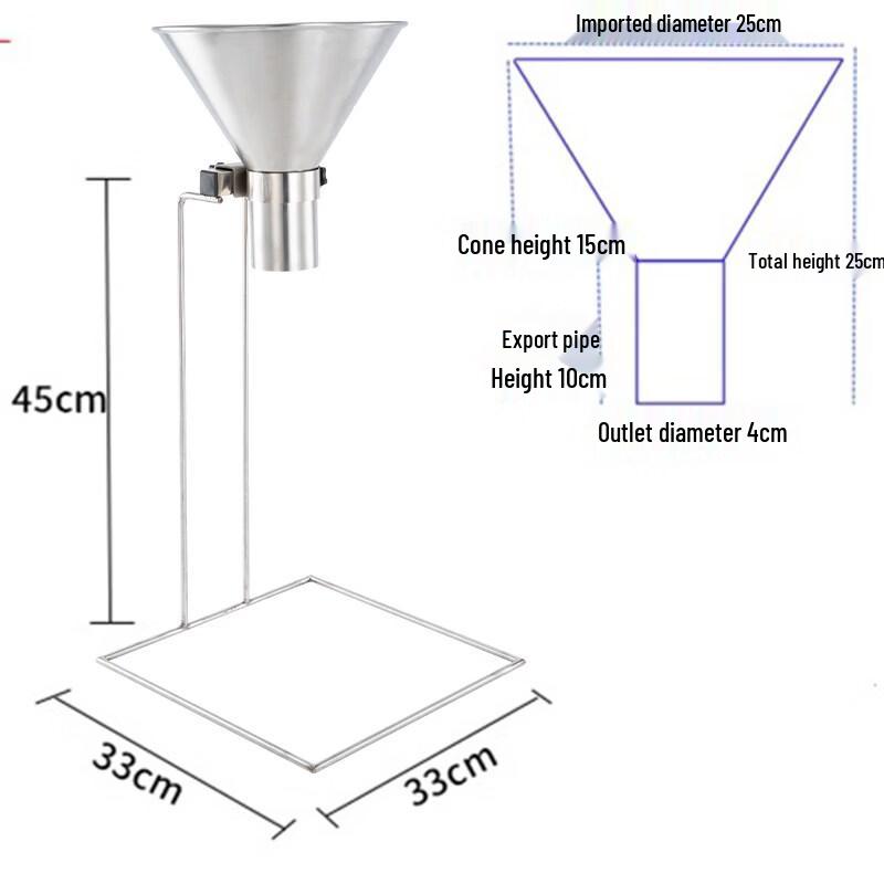 Stainless Steel Large Diameter Dispensing Funnel with Stand