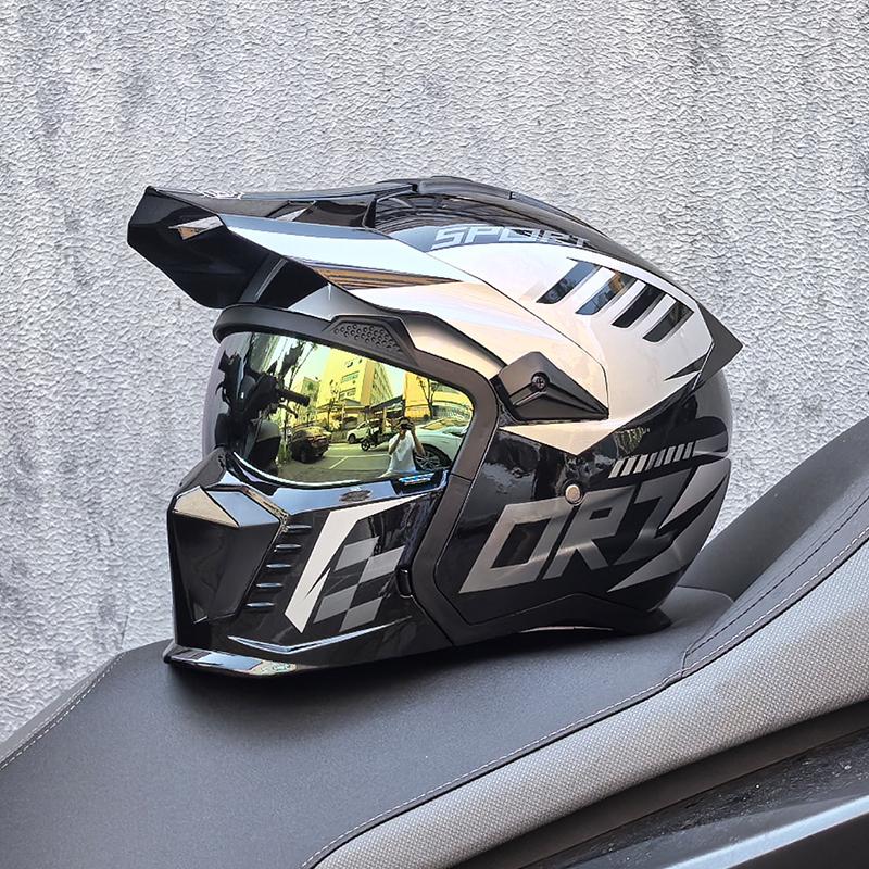 NEW ORZ-GB3 High-quality Retro Motorcycle Helmet Modular Multifunctional Combination Full Helmet Approved Personalized Warrior