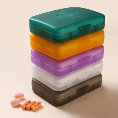 Mini Boîte à Pilules Portable Petite à 6 Compartiments Colorée Maison Voyage Médicaments Boîte de Rangement pour Organisateur Hebdomadaire de Pilules