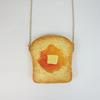 Creative female shoulder bag cute poached egg bag toast bread chain mobile phone bag Japanese and Korean fabric mini bag