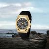 Mens Wristwatch Chronograph Date Silicone Strap Man Watch Waterproof Luminous Quartz Watches For Men+Box Gift