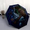 Hammer Glass Pattern Umbrella, Portable and Foldable Design, 8 Ribs, a Casual Accessory for Halloween, Christmas, and Birthday Gifts.