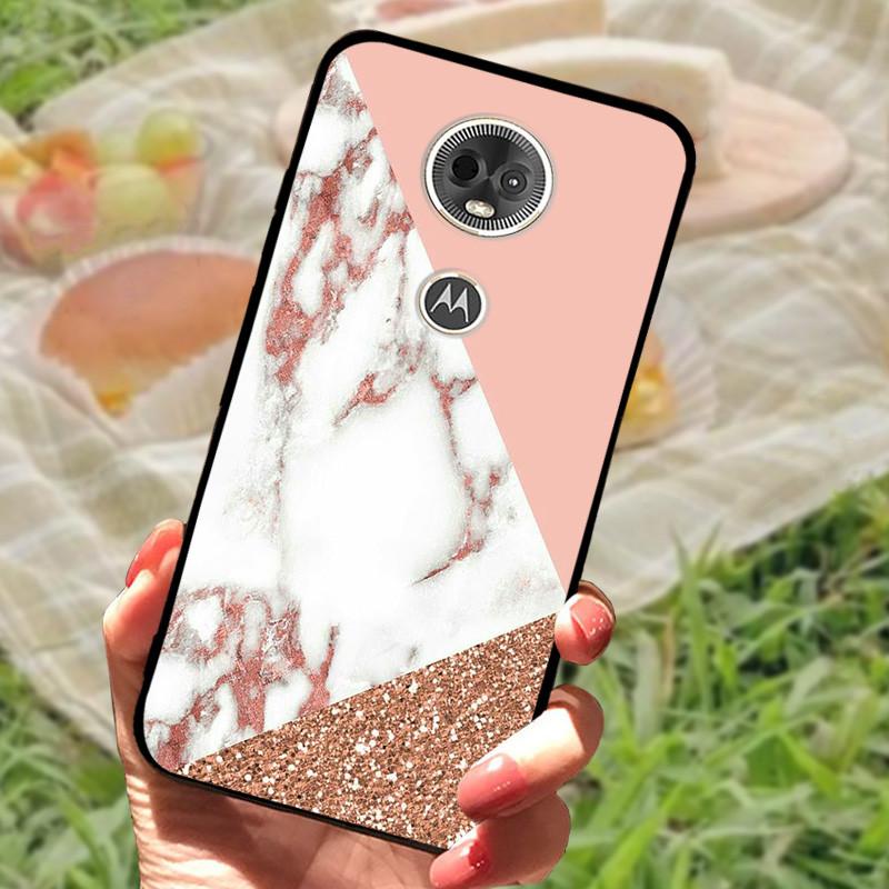 Etui Silikonowe Miękkie Odporne na Wstrząsy TPU Tylna Pokrywa dla Motorola Moto E5 / E5 Play EU / E5Plus / E5 Plus Capa E5Play E 5 Marmur