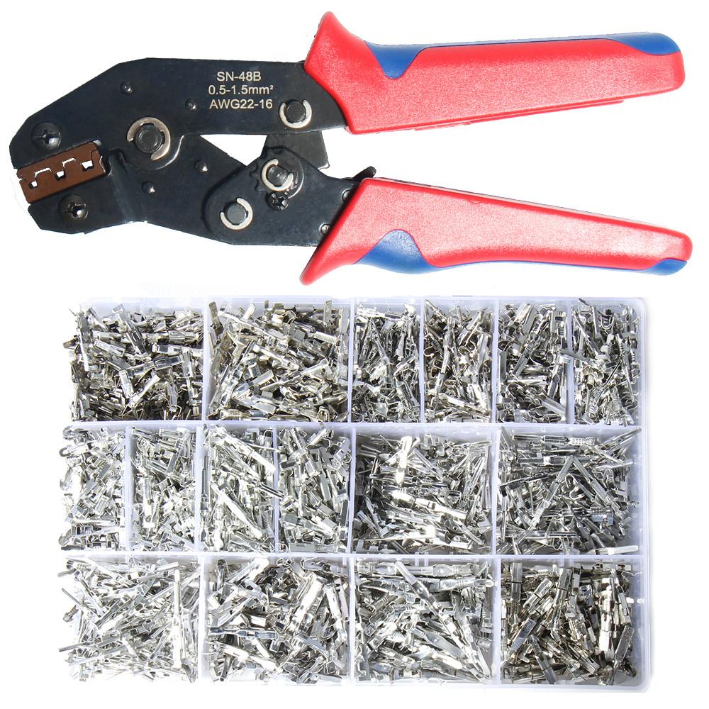 SN-48B Harness Pliers Hand Tools Male Female Auto Clamping Cable Clamp Automotive Crimp Car Electric Pins Insulated Plug