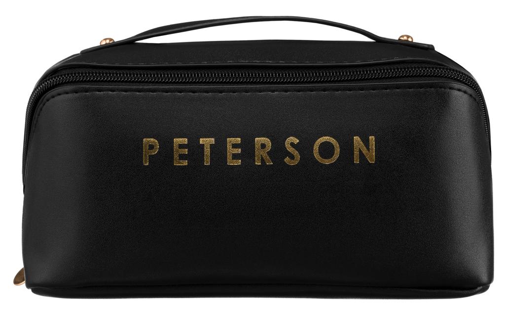 Large, travel cosmetic bag for women made of eco-leather - Peterson