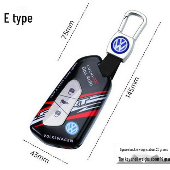 Volkswagen Lingdu L Nyckelskydd för Golf 8, Ang id3, id4, id6 - X Spänne design för kvinnliga förare.