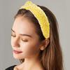 Yellow Glitter Knotted Headband Summer Knot Hair Bands Fashion Sequin Hair Hoop Women Girls Hair Accessories for Summer Theme Birthday Wedding Party