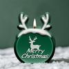 Elk Scented Candle Silicone Mold Relief Merry Christmas Antler Design DIY Handmade Round Medal Plaster Resin Winter Party Decor