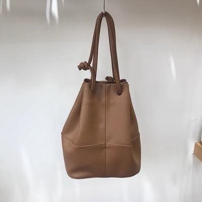 Korean Handbags Fashion Soft Leather Drawstring Shoulder Bag Retro Autumn/winter Small Women Crossbody Bag Drawstring Bucket Bag