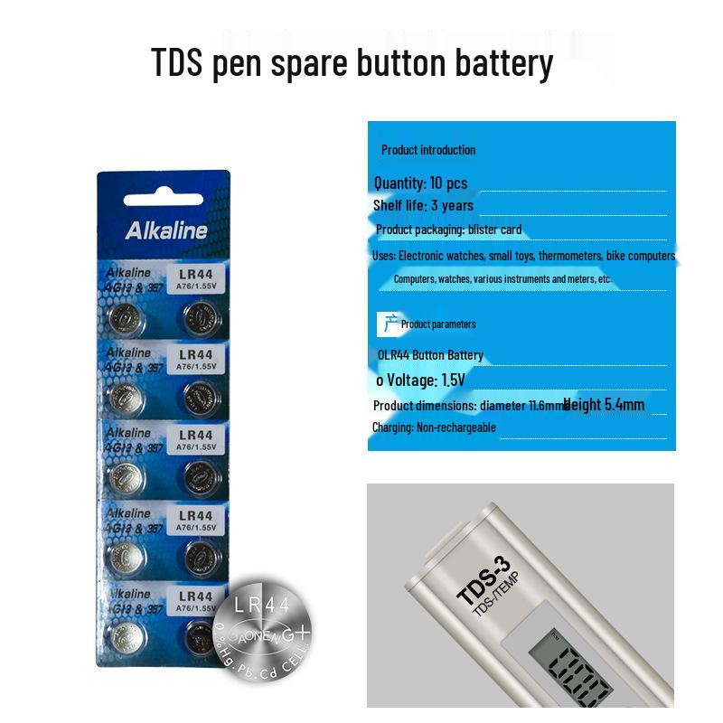 TDS Water Quality Test Pen with Spare Battery and Conductivity Monitoring