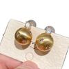 Elegant Brushed Zirconia Starburst Stud Earrings for Women - High-End Light Luxury Fashion Jewelry