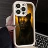 Phone Case for iPhone 17 Air 16E 15 16 Pro Max Black Panther Cool Animal Cover 14 Plus 13 12 Mini Soft Shell Silicone Fundas