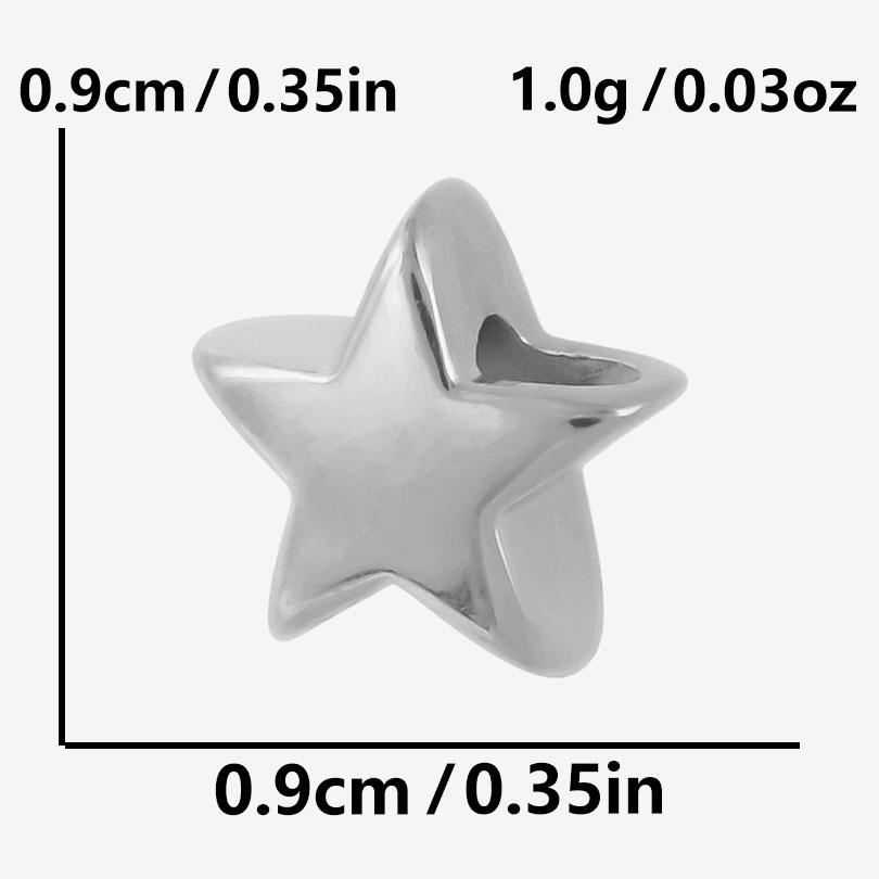 High Quality Irregular 304 Stainless Steel Beads For Jewelry Making Supplies No Fade Waterproof Moon Heart Star Bead Accessories