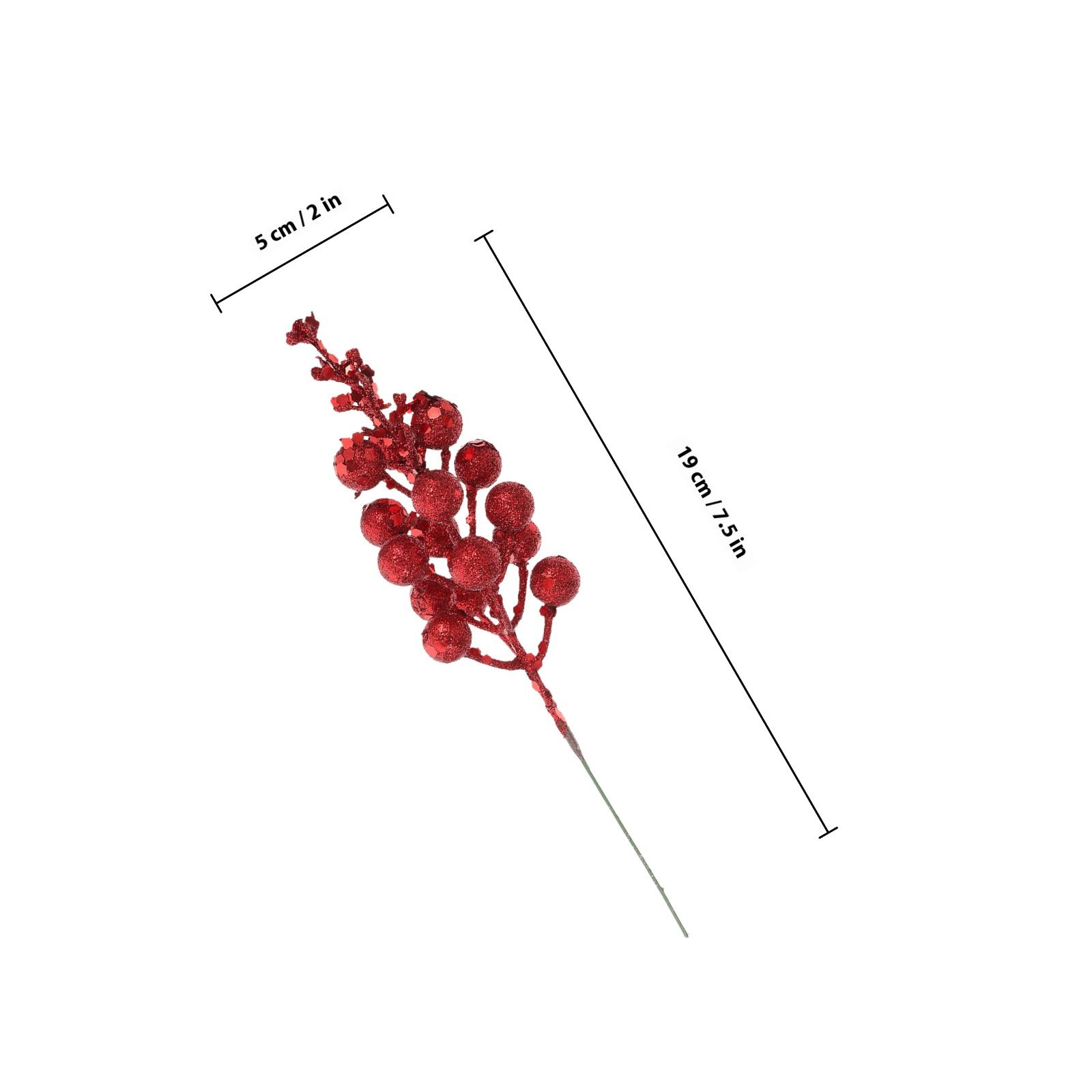 

10pcs Artificial Stems Christmas Tree Decor Holiday Party Xmas Winter Diy Berry Picks Simulation Berries Branches other