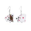 Personalisierte kreative handgemachte lustige Spielkarten-Ohrringe Coole lustige Simulations-Ohrringe