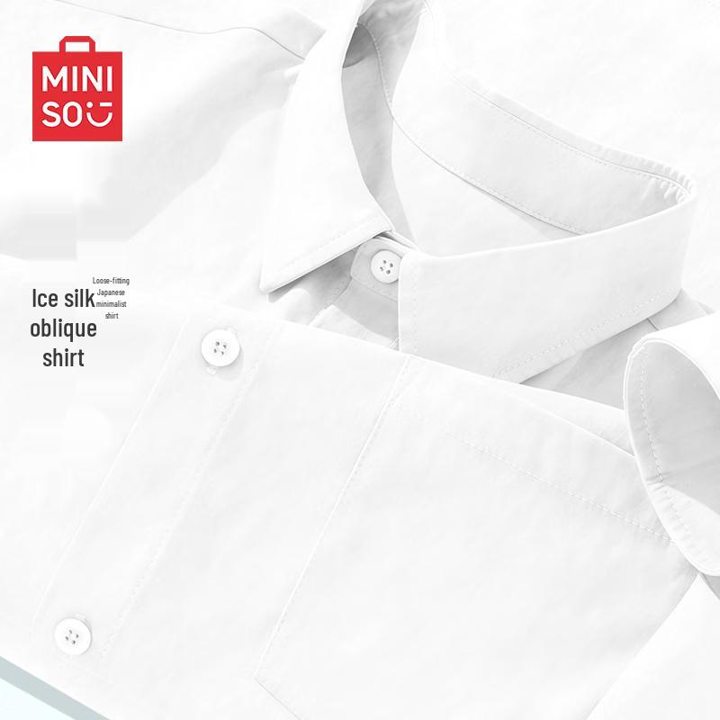 MINISO Men s Ice Silk Long-Sleeve Casual Shirt XL