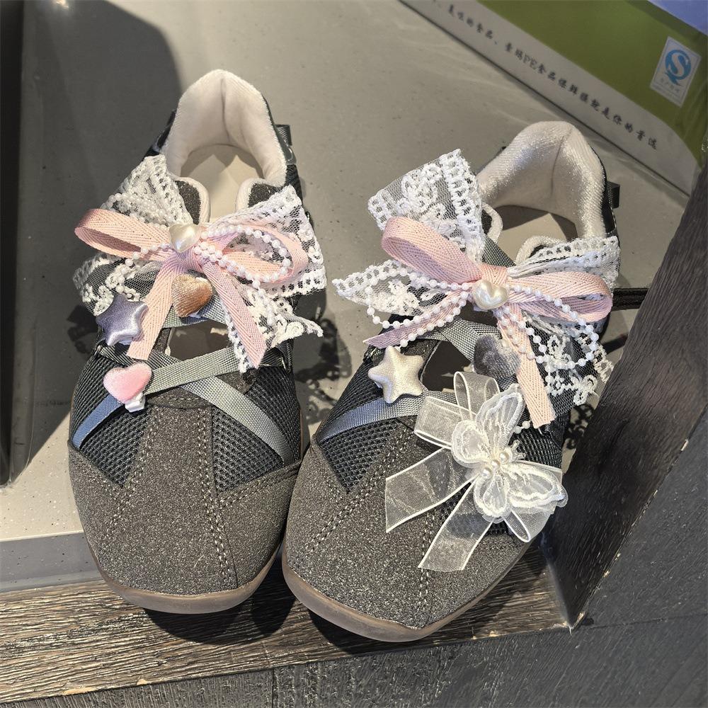 Fashion Shoes Cswo01 Men's 1 Pcs Suede Shoelaces Buckle Ballet Style Heart Pentagram Shoe Flower Detachable Lace Bow New Trendy Accessory For Shoes