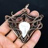 Howlite Pendant, 999 Copper Wire Wrapped Gemstone Jewelry, Handmade Pendant, For Thanksgiving