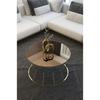 Hourglass Coffee Table Gold Leg, Bronze Mirror