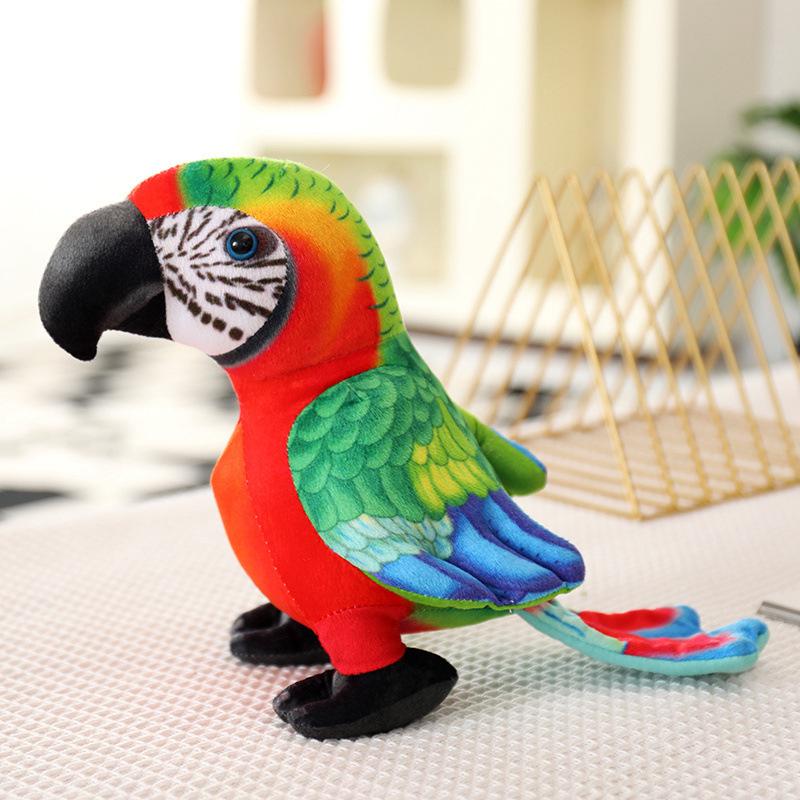 Cute Simulation Parrot Doll Plush Toy Zoo Peacock Doll Home Decoration Children's Soothing Doll