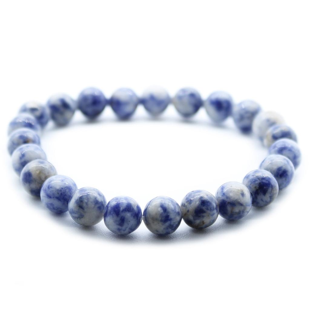 Sodalite Gemstone Beaded Stretch Bracelet, 8mm