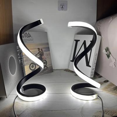 Lampă de Birou LED Modernă Minimalistă Spirală cu Cablu USB și Control prin Fir Lampă de Birou cu LED Tri-culoare Lumină Ambientală Pentru Dormitor Cameră