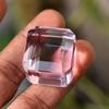 138 Ct Big Cube Shape CERTIFIED Natural Pink Topaz Loose Gemstone For Collectors
