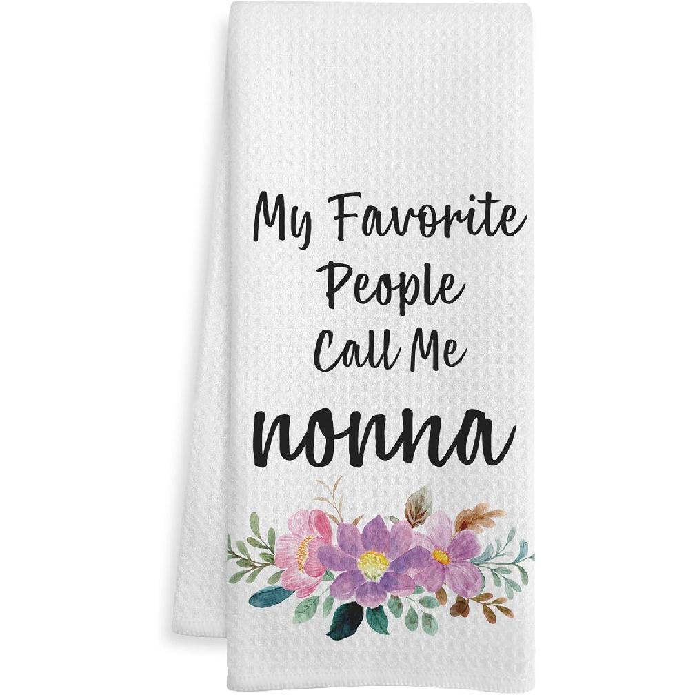 Nana Gifts Kitchen Towels, Nana Grandmother Gifts for Birthday Dish Tea Towels for Kitchen, Grandma Gifts Decorative Hand Towel, 16x24 Inch