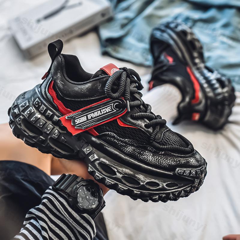Fashion 2025 Autumn New Men's Fashion Trend Low Top Casual Thick Soled Shoes Mesh Breathable Comfortable Versatile Niche Chunky sneakers