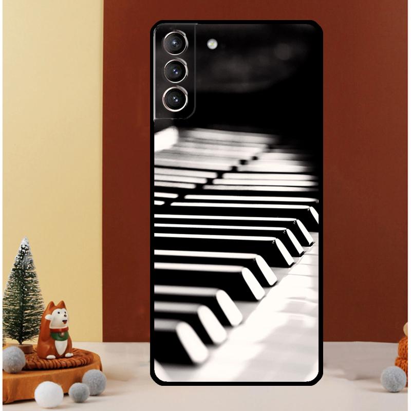 Piano Keys Musical Case For Samsung Galaxy S24 S26 Ultra S22 S23 S25 Ultra S20 S21 Plus S10 S25 FE Cover Funda