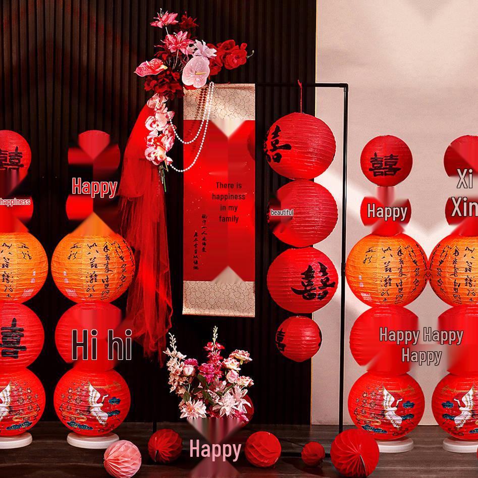 Balayı Süiti Düğün Dekorasyon Seti: Oturma Odası Fotoğraf Sergisi için Çift Mutluluk Parşömeni ve Süs