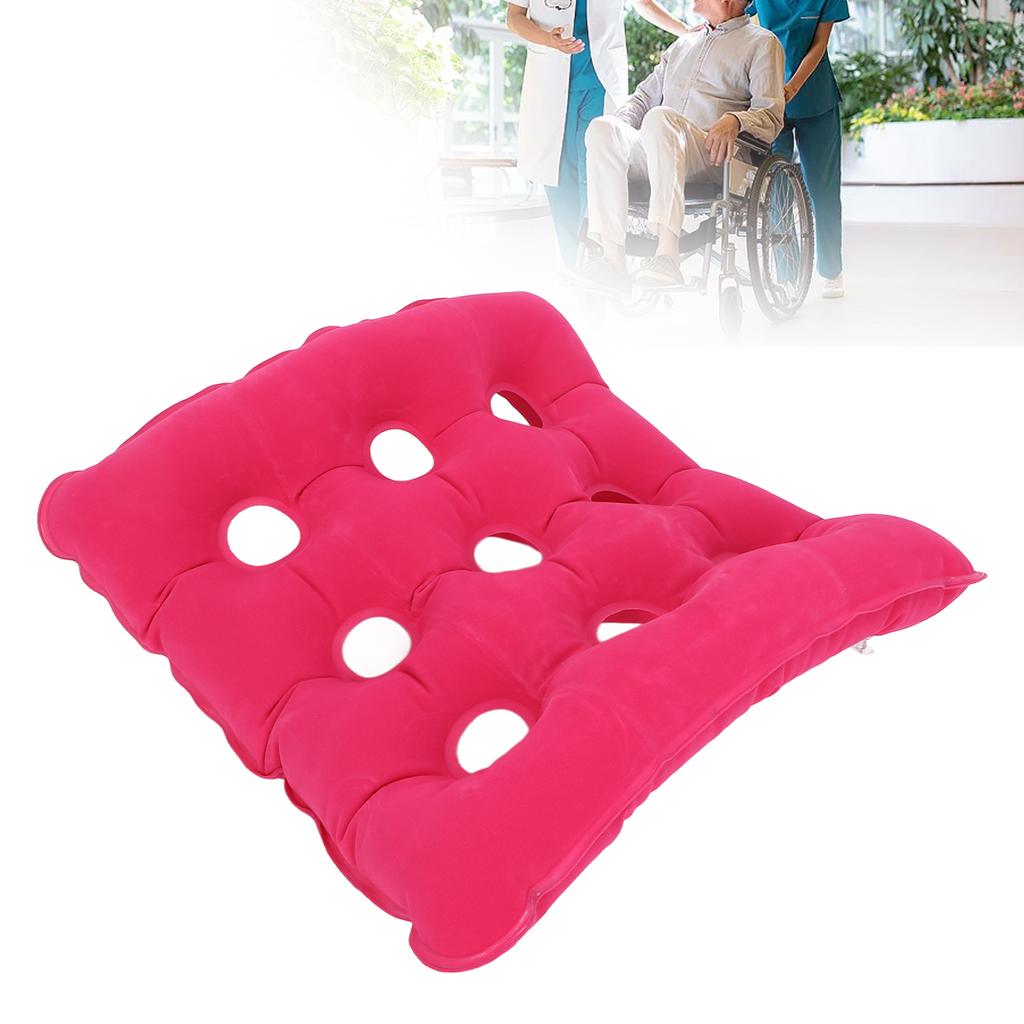 Inflatable Cushion Thickened Flocking Anti Decubitus Cushion Breathable   Seat Cushion for Car   Wheelch
