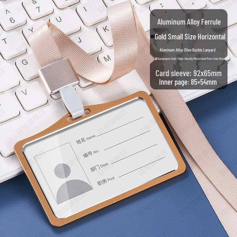 Aluminum Alloy ID Badge Lanyard with Card Holder