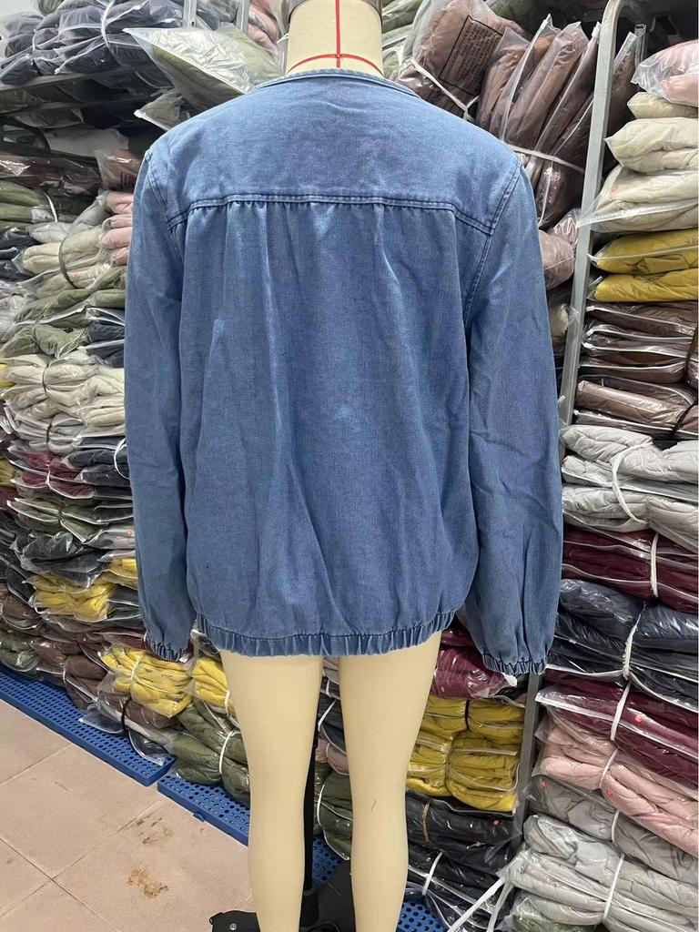 Women's European & American Patchwork Denim Cardigan - Spring/Fall 2025 Collection