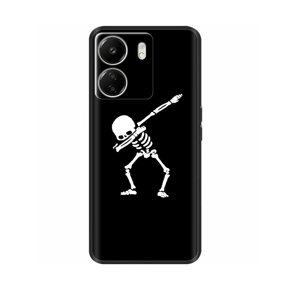 For Xiaomi Poco C65 Case Cute Luxury Painted Back Cover Soft Black Silicone Phone Case For Xiaomi Poco C65 PocoC65 Fundas Bumper